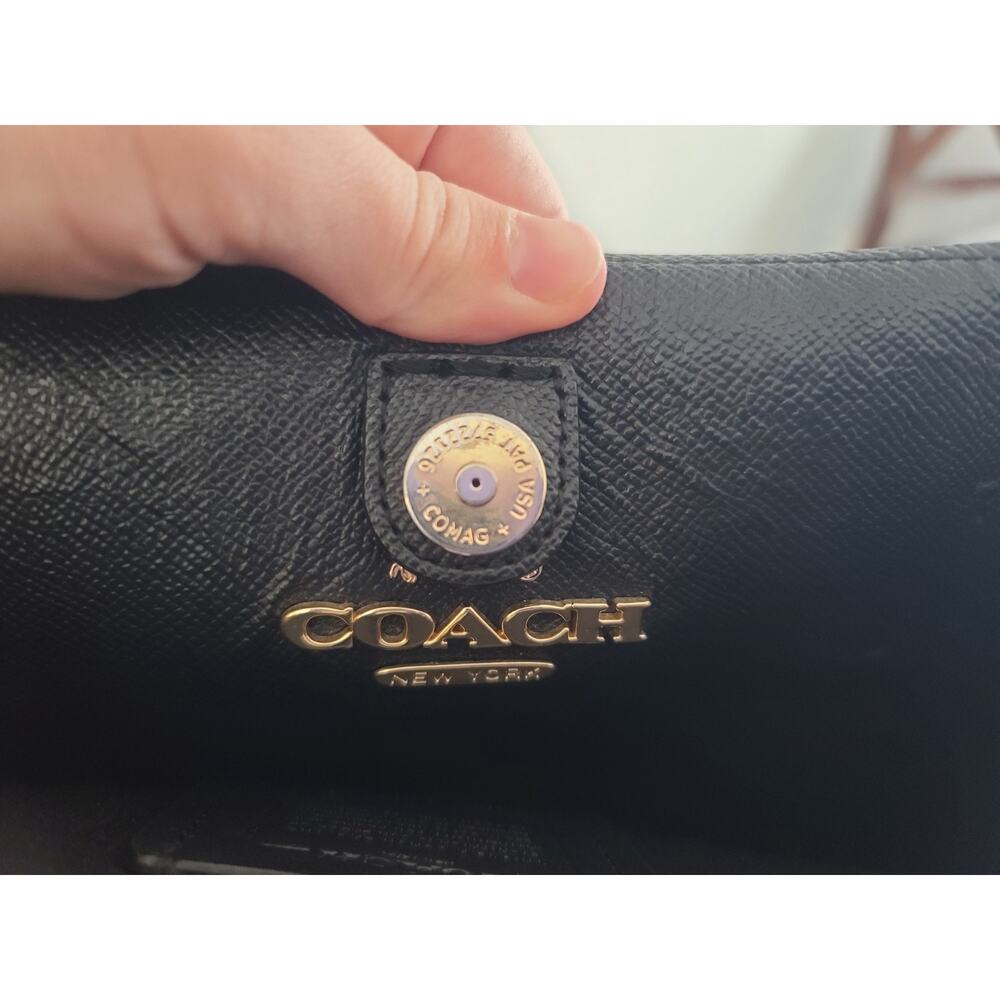 Coach Authentic Brown Signature Coated Canvas Large Avenue Carryall Tote - Picture 8 of 16